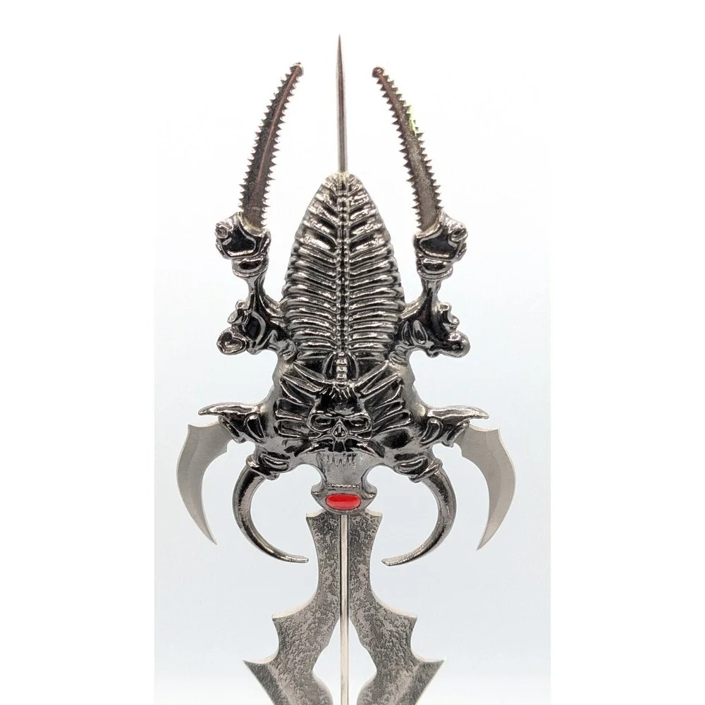 Ceremonial Spider Metal Dagger Fantasy Room Display (12 Inches Tall)